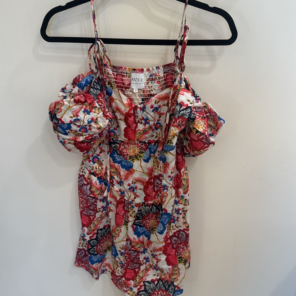 MISA LOS ANGELES
Ruchika Floral Romper size small red blue floral EUC - Picture 7 of 15